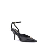 Versace Black Calf Leather Bos Taurus Pumps
